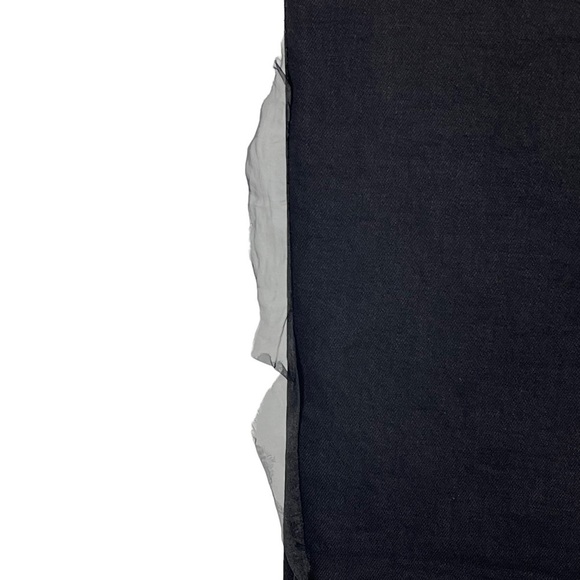 J BRAND MID RISE CROP SKINNY BLACK ORGANZA TRIM FRAYED HEM ANKLE SKINNY JEANS - Picture 12 of 15